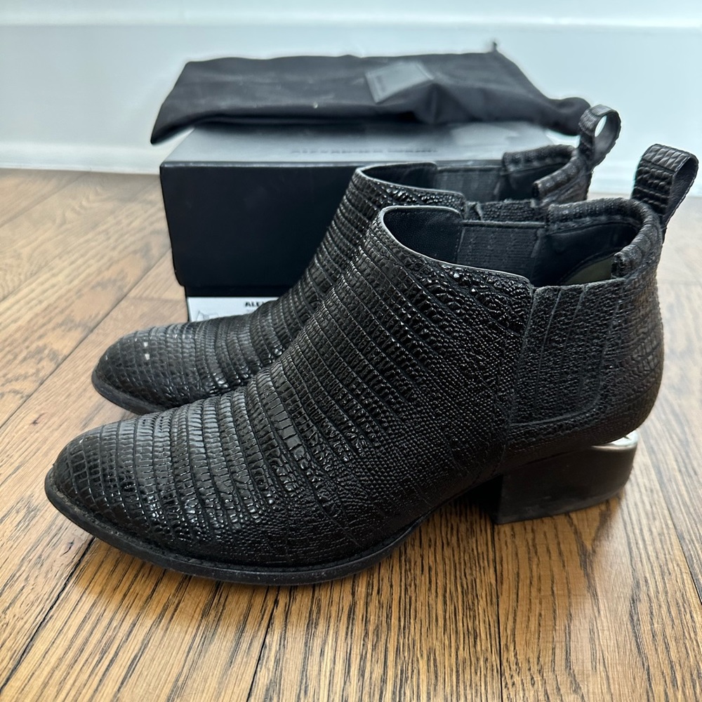 Alexander Wang Kori Lizard Embossed Booties